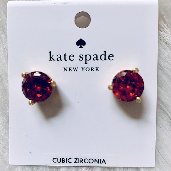 kate spade Jewelry - Kate Spade Rise and Shine Garnet Stud Earrings
